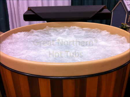 <p>Hot tub with air bubbler turned on producing thousands of tiny bubbles for an all over massage.</p>
<p> </p>
<p> </p>