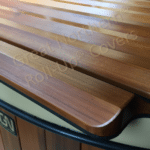 Closeup of Rubadub Tubs® Roll-Up Covers® showcasing durable construction and smooth functionality